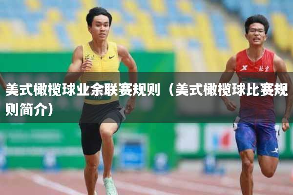 美式橄榄球业余联赛规则（美式橄榄球比赛规则简介）